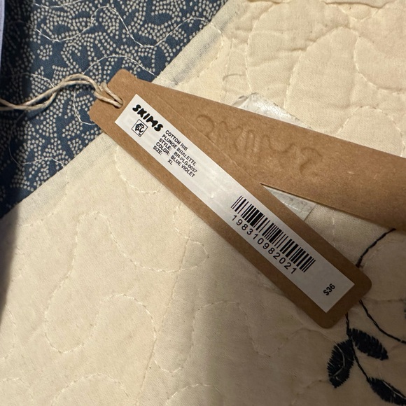 NWT SKIMS cotton rib plunge bralette - Picture 2 of 3